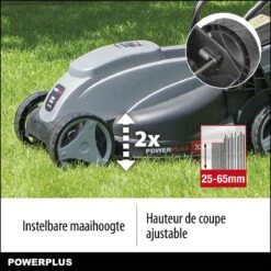Powerplus POWEG63703 Elektrische Grasmaaier - Grasmachine Voor Kleine Tuin - 1000 W - 32cm Maaibreedte - 30L Opvangbak - Verstelbare Maaihoogte -Tuin- En Buitengereedschapswinkels 1200x1200 1100