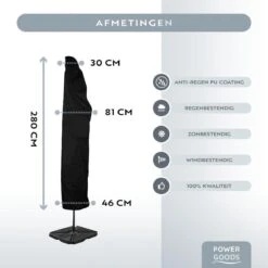 Power Goods Parasolhoes XXL Voor Zweefparasol – Parasolhoes Met Rits En Stok – Parasolhoes Staande Parasol – Tuinmeubelhoezen – Beschermhoes Zweefparasol – Waterproof – Anti-UV – 280 X 81 Cm -Tuin- En Buitengereedschapswinkels 1200x1200 114