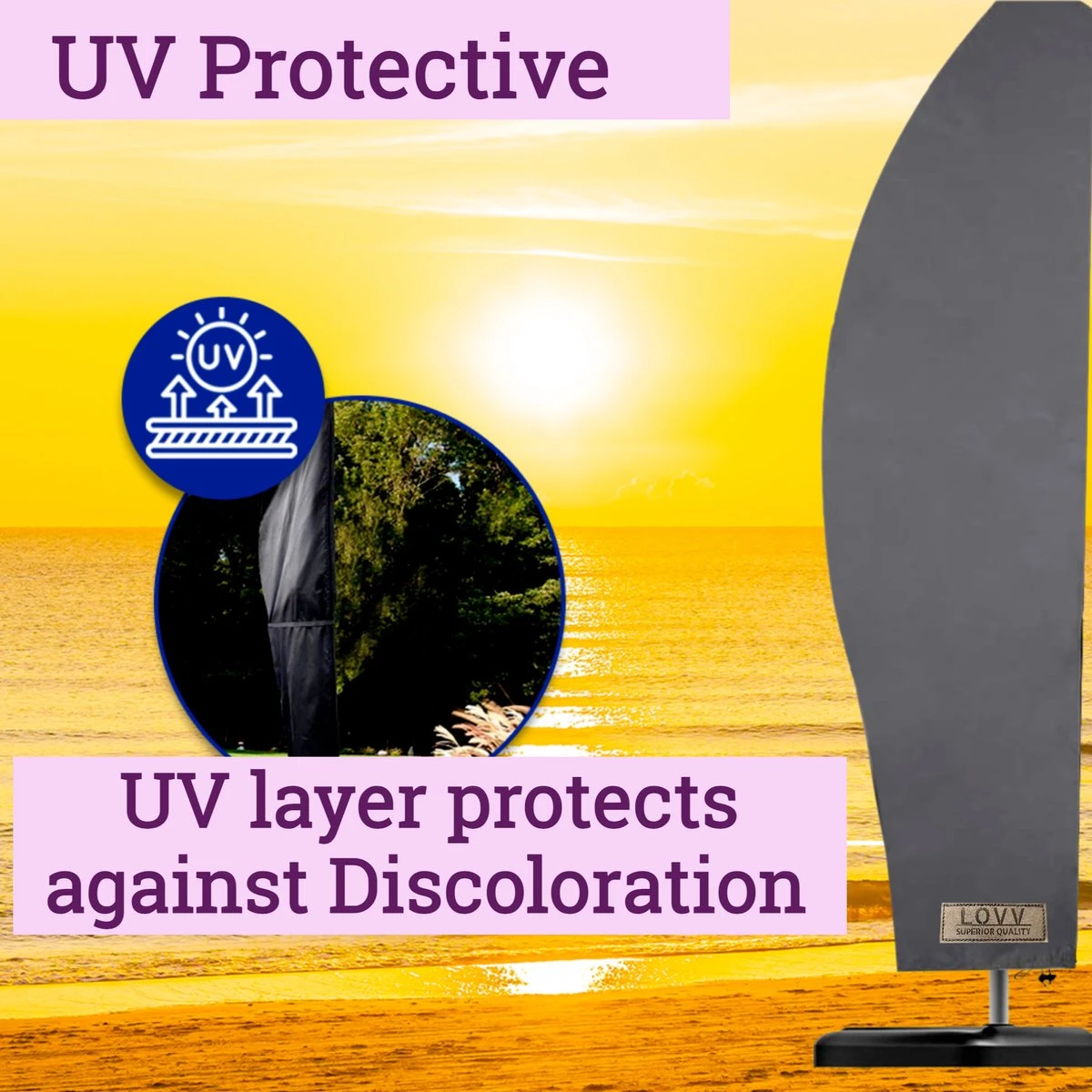 Parasolhoes Voor Zweefparasol–Waterdicht-met Rits En Stok-Superieure Kwaliteit-280cm X 81cm 6 Parasolhoes Voor Zweefparasol–Waterdicht-met Rits En Stok-Superieure Kwaliteit-280cm X 81cm - Afbeelding 6