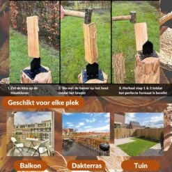 Miseru Houtklover – Geen Bijl Nodig – No Axe - Houtsplijter – Houtkliever – HANDMADE In Holland - Houtklover Voor Aanmaakhout – Metaal -Tuin- En Buitengereedschapswinkels 1200x1200 1283
