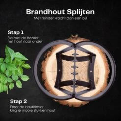 Flowkey® Houtklover - Houtsplijter Bijl - Houtkliever Kloofwig Gietijzer - Voor Hout & Aanmaakhout - Inclusief Gratis Hamer -Tuin- En Buitengereedschapswinkels 1200x1200 1390