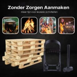 Flowkey® Houtklover - Houtsplijter Bijl - Houtkliever Kloofwig Gietijzer - Voor Hout & Aanmaakhout - Inclusief Gratis Hamer -Tuin- En Buitengereedschapswinkels 1200x1200 1393