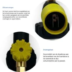 Jatso® Foam Cannon - Snow Foam - Foam Gun - Schuimlans - Foam Gun Auto - Foam Lance - Schuimsproeier - Snow Foam Cannon - Past Op Karcher K1 T/m K7 - Messing - Afneembaar Pistool -Tuin- En Buitengereedschapswinkels 1200x1200 1427