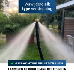 Techweise - Rioolslang Voor Kärcher K2 T/m K7 - 20M - Met 4 Achterwaartse Hogedruksproeiers -Tuin- En Buitengereedschapswinkels 1200x1200 1451