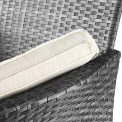 Casaria Polyrattan Tuinbank - Incl. Tafel & Kussens 7 Cm - Grijs -Tuin- En Buitengereedschapswinkels 1200x1200 152