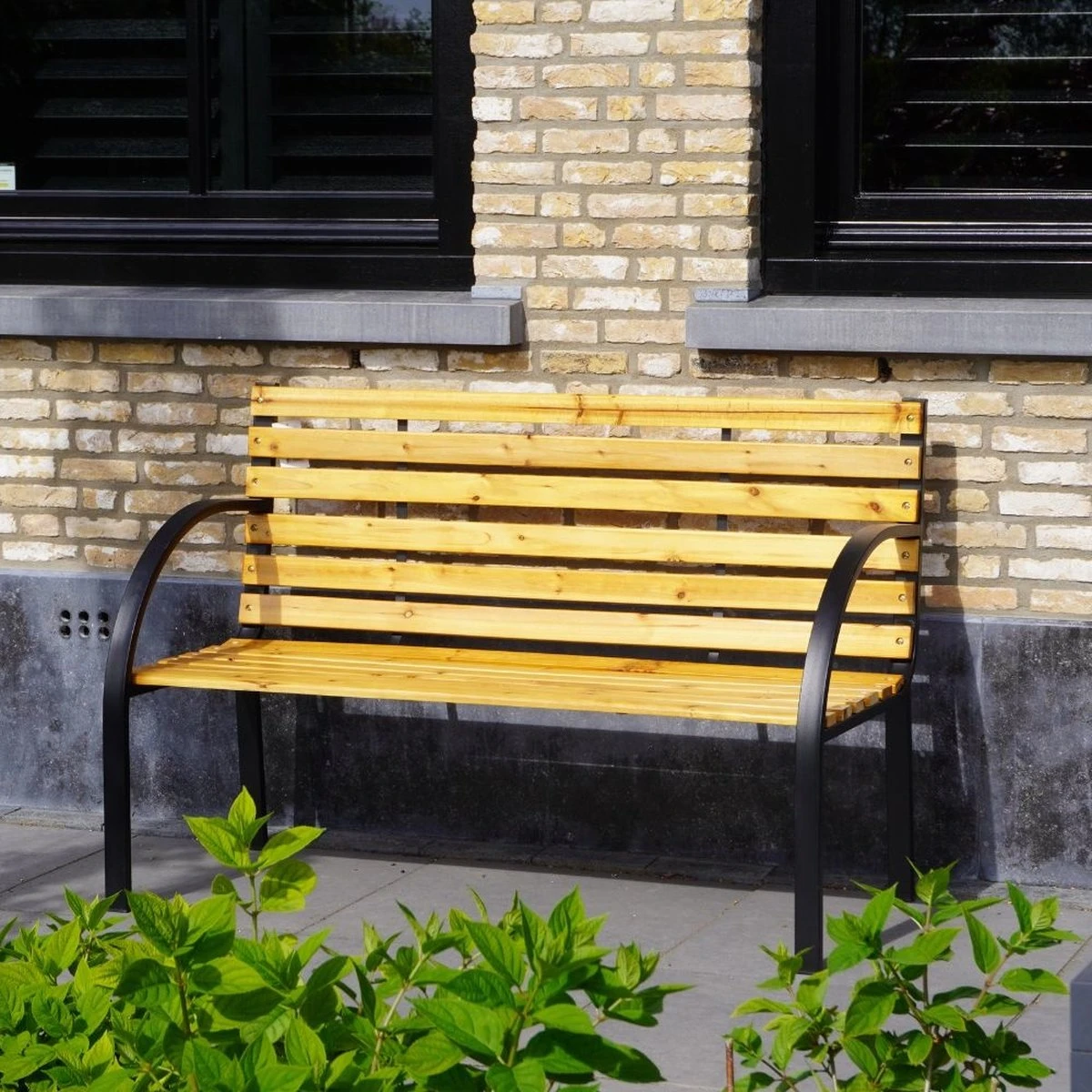 Dutcc 41142 - Tuinbank - Woodstock - 120 Cm – Zwart 2 Dutcc 41142 - Tuinbank - Woodstock - 120 Cm – Zwart - Afbeelding 2