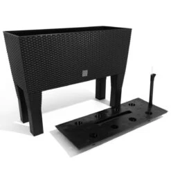 Prosperplast Kunststof Rato Plantenbak Op Poten Met Irrigatiesysteem Antraciet 80 X 33 X 62 Cm - 72 Liter - Balkonbakken/bloembakken -Tuin- En Buitengereedschapswinkels 1200x1200 1953