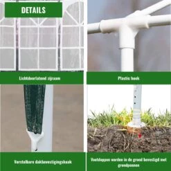 Merkloos Partytent - Paviljoen Opvouwbaar - Easy Up Tuintent Met Zijpanelen - Groen/ 6m X 3m/ 120g/m² -Tuin- En Buitengereedschapswinkels 1200x1200 2