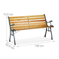 Relaxdays Tuinbank - Gietijzer - Parkbank - Tweezitter - Balkon & Terras - Houten Bank -Tuin- En Buitengereedschapswinkels 1200x1200 234
