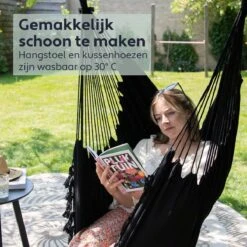 Vita5 XXL Hangstoel - Binnen&Buiten Hangnest - Incl. 2 Kussens En Boekenvak - Volwassenen&Kinderen - Hangmatstoel Tot 225kg - Zwart 14 Vita5 XXL Hangstoel - Binnen&Buiten Hangnest - Incl. 2 Kussens En Boekenvak - Volwassenen&Kinderen - Hangmatstoel Tot 225kg - Zwart -Tuin- En Buitengereedschapswinkels 1200x1200 276