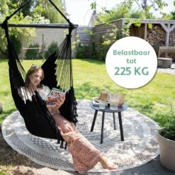 Vita5 XXL Hangstoel - Binnen&Buiten Hangnest - Incl. 2 Kussens En Boekenvak - Volwassenen&Kinderen - Hangmatstoel Tot 225kg - Zwart 15 Vita5 XXL Hangstoel - Binnen&Buiten Hangnest - Incl. 2 Kussens En Boekenvak - Volwassenen&Kinderen - Hangmatstoel Tot 225kg - Zwart -Tuin- En Buitengereedschapswinkels 1200x1200 277