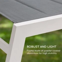 Blumfeldt Renazzo Lounge Ligstoel - Ligbed Voor De Tuin - Aluminium Tuinstoel - 6 Standen - Waterafstotend - Bekleding Van 70 % Pvc En 30 % Polyetheen - Grijs -Tuin- En Buitengereedschapswinkels 1200x1200 337