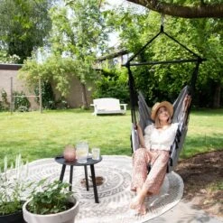 Vita5 XXL Hangstoel | Binnen&Buiten Hangnest | Incl. 2 Kussens En Boekenvak | Volwassenen&Kinderen | Hangmatstoel Tot 225kg | Grijs -Tuin- En Buitengereedschapswinkels 1200x1200 372