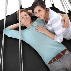 Hangnest Voor Binnen & Buiten. Met Groot En Dik Kussen Voor Volwassenen & Kinderen. Belastbaar Tot 125 Kg. VITA5 (Zwart) -Tuin- En Buitengereedschapswinkels 1200x1200 381