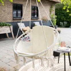 Vita5 Macramé Hangstoel - Voor Binnen En Buiten - Zonder Standaard - Incl. Kussen, Boekenvak En Beschermhoes - Tot 150kg - Beige 22 Vita5 Macramé Hangstoel - Voor Binnen En Buiten - Zonder Standaard - Incl. Kussen, Boekenvak En Beschermhoes - Tot 150kg - Beige -Tuin- En Buitengereedschapswinkels 1200x1200 396