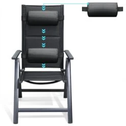 Casaria Tuinstoel Aluminium - 2 Stuks Inklapbaar - Antraciet -Tuin- En Buitengereedschapswinkels 1200x1200 416