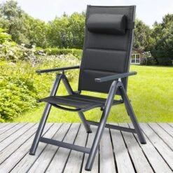 Casaria Tuinstoel Aluminium - 2 Stuks Inklapbaar - Antraciet -Tuin- En Buitengereedschapswinkels 1200x1200 417