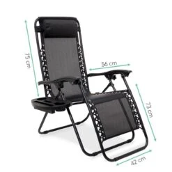 LifeGoods Opvouwbare Tuinstoelen - Verstelbaar Zonnescherm - 2 Stuks - 30°-90° Verstelbaar - Metaal - Zwart -Tuin- En Buitengereedschapswinkels 1200x1200 434