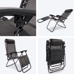 LifeGoods Opvouwbare Tuinstoelen - Verstelbaar Zonnescherm - 2 Stuks - 30°-90° Verstelbaar - Metaal - Zwart -Tuin- En Buitengereedschapswinkels 1200x1200 439