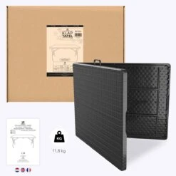 LifeGoods Klaptafel - Inklapbaar - 180 Cm - 6 Tot 8 Personen - Zwart -Tuin- En Buitengereedschapswinkels 1200x1200 486