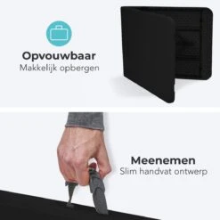 LifeGoods Klaptafel - Inklapbaar - 70x180cm - Verstelbare Vouwtafel - Weerbestendig - Zwart -Tuin- En Buitengereedschapswinkels 1200x1200 503