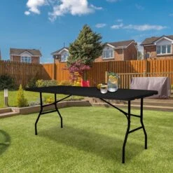 LifeGoods Klaptafel - Inklapbaar - 70x180cm - Verstelbare Vouwtafel - Weerbestendig - Zwart -Tuin- En Buitengereedschapswinkels 1200x1200 505