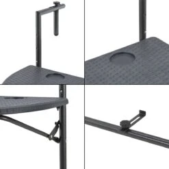 Balkontafel Cicala Inklapbaar 83,5x60x64 Cm Donkergrijs -Tuin- En Buitengereedschapswinkels 1200x1200 525