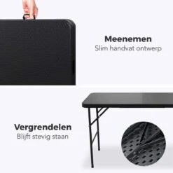 LifeGoods Klaptafel - Inklapbaar - 120 Cm - 4 Personen - Zwart 14 LifeGoods Klaptafel - Inklapbaar - 120 Cm - 4 Personen - Zwart -Tuin- En Buitengereedschapswinkels 1200x1200 535