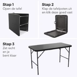 LifeGoods Klaptafel - Inklapbaar - 120 Cm - 4 Personen - Zwart 15 LifeGoods Klaptafel - Inklapbaar - 120 Cm - 4 Personen - Zwart -Tuin- En Buitengereedschapswinkels 1200x1200 536