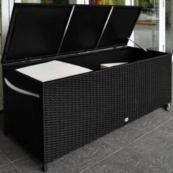 Casaria Wicker Opbergbox - Waterdicht 121,5cm Met Wielen - Grijs 12 Casaria Wicker Opbergbox - Waterdicht 121,5cm Met Wielen - Grijs -Tuin- En Buitengereedschapswinkels 1200x1200 614