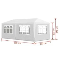 MaxxGarden Partytent - Paviljoen - 3x6m - Incl. Zijwanden - Waterdicht - Wit -Tuin- En Buitengereedschapswinkels 1200x1200 637