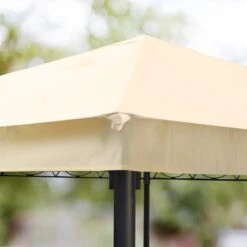 Tuinpaviljoen 3x3 M Waterdicht Paviljoen Met 4 Zijwanden Tuintent Ca. 180 G/m² Dakzeil In Crème Partytent -Tuin- En Buitengereedschapswinkels 1200x1200 650