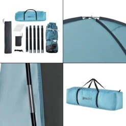 Pro-Tec Paviljoen Grästorp Met LED-verlichting 345x345x247 Cm Lichtblauw -Tuin- En Buitengereedschapswinkels 1200x1200 656