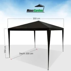 MaxxGarden Partytent - Paviljoen - 3x3 - Waterdicht - Zwart 14 MaxxGarden Partytent - Paviljoen - 3x3 - Waterdicht - Zwart -Tuin- En Buitengereedschapswinkels 1200x1200 675