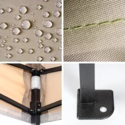 LifeGoods Partytent - 3x3 M - Easy Up - Opvouwbaar - Waterdicht - Draagtas Met Wieltjes - Beige -Tuin- En Buitengereedschapswinkels 1200x1200 689