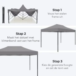 LifeGoods Partytent - 3x4.5 M - Zijwanden - Easy Up - Opvouwbaar - Waterdicht - Draagtas Met Wieltjes - Donkergrijs 15 LifeGoods Partytent - 3x4.5 M - Zijwanden - Easy Up - Opvouwbaar - Waterdicht - Draagtas Met Wieltjes - Donkergrijs -Tuin- En Buitengereedschapswinkels 1200x1200 69
