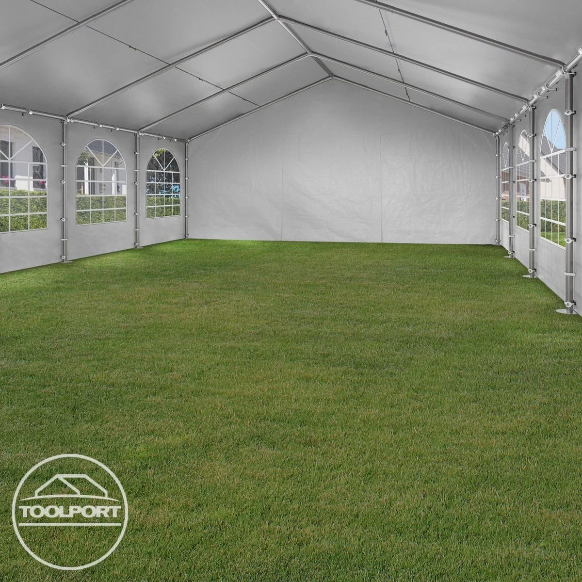 Hoogwaardige Partytent 3x6 M Van 240 G/m² PE Zeil Tuintent Feesttent Waterdicht In Wit 6 Hoogwaardige Partytent 3x6 M Van 240 G/m² PE Zeil Tuintent Feesttent Waterdicht In Wit - Afbeelding 6