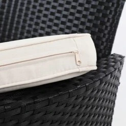 Casaria Tuinbank Polyrattan – 2 Zitter Incl. Tafel & Kussens – Zwart -Tuin- En Buitengereedschapswinkels 1200x1200 712