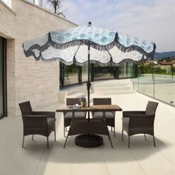 Teamson Home 5-Delig Diningset - Tuinset - Tuinmeubelen - Tafel En 4 Stoelen - Voor Maximaal 4 Personen - Massief Houten Tafelblad - Bruin - 244 X 132 X 84 (cm) 15 Teamson Home 5-Delig Diningset - Tuinset - Tuinmeubelen - Tafel En 4 Stoelen - Voor Maximaal 4 Personen - Massief Houten Tafelblad - Bruin - 244 X 132 X 84 (cm) -Tuin- En Buitengereedschapswinkels 1200x1200 734