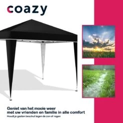Coazy Waterdichte Partytent 3x3 Meter Opvouwbaar - Paviljoen - Easy Up - Pop-up Tent Met Haringen, Touw En Anti Slip Poten - Waterdicht - Partytenten Weerbestendig -Tuin- En Buitengereedschapswinkels 1200x1200 75