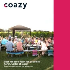 Coazy Waterdichte Partytent 3x3 Meter Opvouwbaar - Paviljoen - Easy Up - Pop-up Tent Met Haringen, Touw En Anti Slip Poten - Waterdicht - Partytenten Weerbestendig -Tuin- En Buitengereedschapswinkels 1200x1200 76