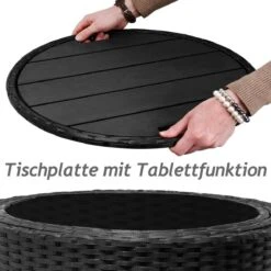 Casaria Polyrattan Zonne-Eiland Ø185cm – Incl. Kussens - Zwart Crème 38 Casaria Polyrattan Zonne-Eiland Ø185cm – Incl. Kussens - Zwart Crème -Tuin- En Buitengereedschapswinkels 1200x1200 770