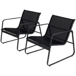 Tuin Meubelen Loungeset - 4 Persoons - Tuinset - Comfort - Zwart - Tafel Glazen Blad - Stoelen - Sofa - Bank - 4-delig -Tuin- En Buitengereedschapswinkels 1200x1200 772