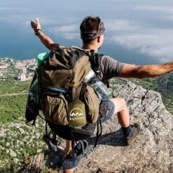 Kanyon Hangmat - Incl. Karabijnhaken En Riemen - Licht Parachutestof - 260 X 140 Cm - Tot 200kg - Groen/Khaki -Tuin- En Buitengereedschapswinkels 1200x1200 888