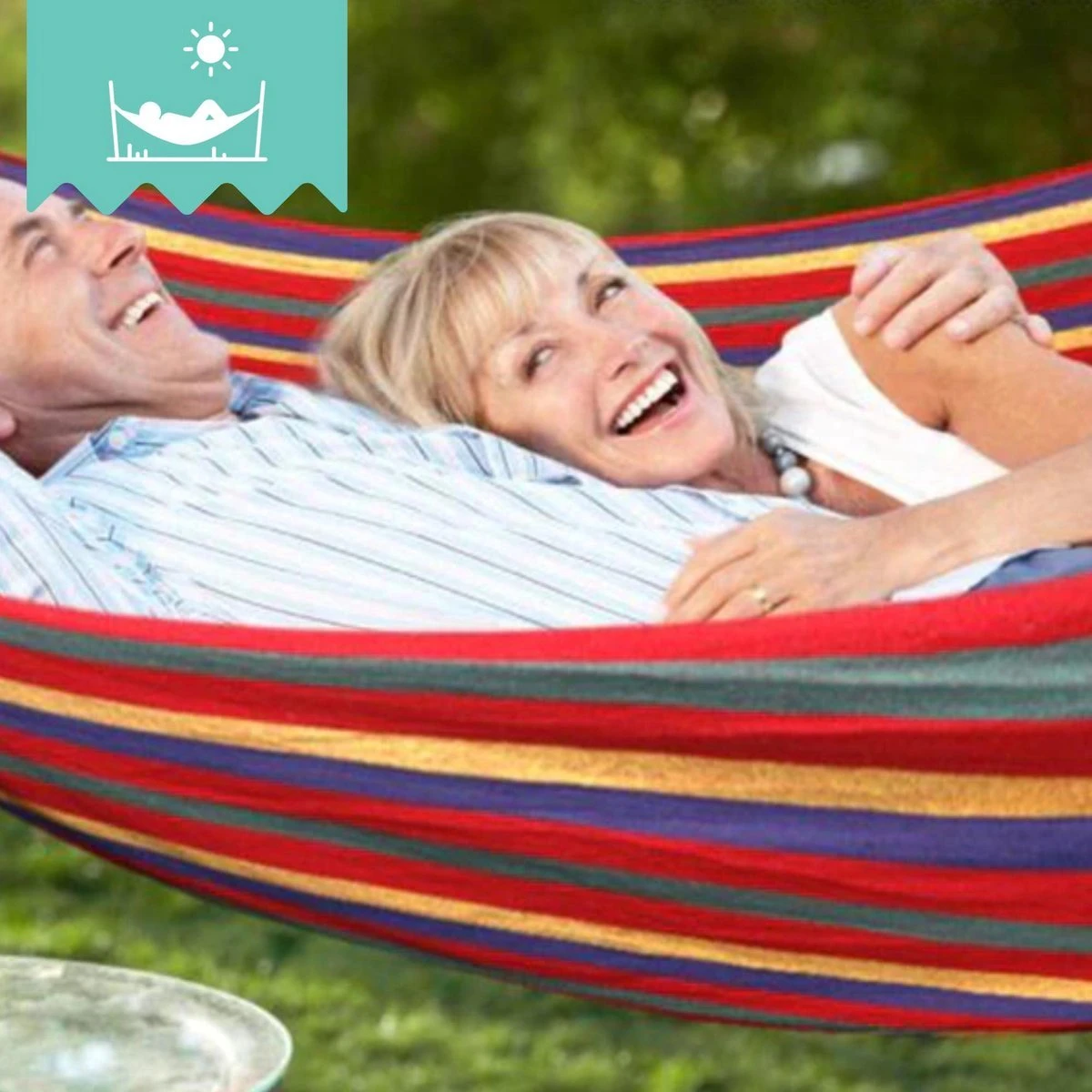 Dubbele Hangmat Rood Met Spreidstok - 1 Of 2 Persoons - Lig Oppervlak 190x150cm - Lengte 260cm 6 Dubbele Hangmat Rood Met Spreidstok - 1 Of 2 Persoons - Lig Oppervlak 190x150cm - Lengte 260cm - Afbeelding 6