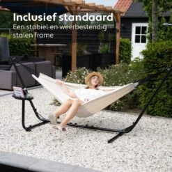 Vita5 Hangmat Met Standaard – 2 Persoons – Incl. Bekerhouder – 205kg Draaggewicht – Beige/Wit 14 Vita5 Hangmat Met Standaard – 2 Persoons – Incl. Bekerhouder – 205kg Draaggewicht – Beige/Wit -Tuin- En Buitengereedschapswinkels 1200x1200 909