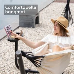 Vita5 Hangmat Met Standaard – 2 Persoons – Incl. Bekerhouder – 205kg Draaggewicht – Beige/Wit 23 Vita5 Hangmat Met Standaard – 2 Persoons – Incl. Bekerhouder – 205kg Draaggewicht – Beige/Wit -Tuin- En Buitengereedschapswinkels 1200x1200 915