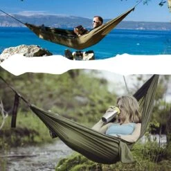 IBright Hangmat XXL - Complete Set – Incl. Karabijnhaken En Riemen - Tot 200 Kg - 270x140cm - Leger Groen -Tuin- En Buitengereedschapswinkels 1200x1200 931