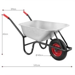 Gardebruk Kruiwagen 100L - Luchtband - 250kg Draagkracht Zilver -Tuin- En Buitengereedschapswinkels 1200x1200 978