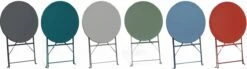 Emilia - Ronde Inklapbare Bistrotafel Ø60cm Van Gepoedercoat Staal – Terra Cotta -Tuin- En Buitengereedschapswinkels 1200x337